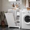 Haotian Bathroom Laundry Cabinet with Tilt-out Hamper, White BZR105-W (short)