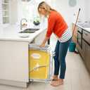 ANASTA Single Pull Out Trash Can Under Cabinet 7-13 Gal, Heavy Duty Under Sink Garbage Can, 50Qt Slide Out Waste Bin for 13" Wx 17" Hx 19" D Base Cabinet, Trash Bin Holder for Drawer/Counter, No Can
