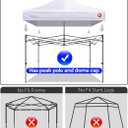 10x10 Canopy Replacement Top Heavy Duty 600D Oxford Fabric with 8 Drainage Holes, Waterproof & 99% UV Resistant Tent Cover for Pop Up Canopy, Professional Replacement Top Only (White)