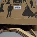 HOUSE DAY Wooden Hangers 10 Pack, Solid Wood Hanger with Non Slip Pant Bar, Heavy Duty Wooden Coat Hanger for Closet, Smooth Finish Wood Clothes Hangers for Shirts, Suits, Jackets, Dress, Natural