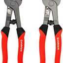 Goldblatt 2 Piece Glass Tile Nippers Set - Heavy Duty Wheeled Glass Mosaic Nipper & Hd Ceramic Tile Nipper, Tile Cutter Pliers Soft-grip Handle - Shapping Plier, Nipper Cutting Tools, Stone, Metal