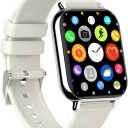 Smart Watch Model Y7 C7Pro Smart Wearable Watch for Health and Fitness Tracker, Blood Pressure and Oxygen/Heart Rate/Sleep/Sports Monitoring, Phone Call &Message Reminder and Find function, Sedentary Reminder Grayish White