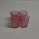 4 Pack Romantic Water Glasses-10.5 OZ Pink Vintage Drinking Glasses Tumblers for Whisky, Beer, Juice, Beverages, Cocktail