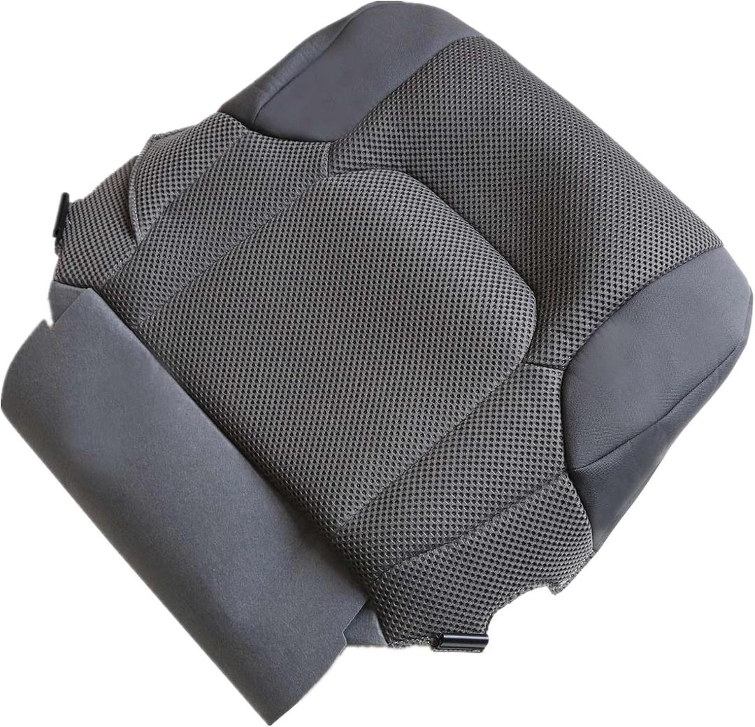 NLQR Front Driver Side Replacement Cloth Seat Cover Steel Gray Compatible with Nissan Frontier SV Crew Cab 2015 2016 2017 2018 2019 2020