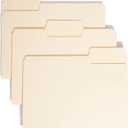 Smead SuperTab File Folder, Oversized 1/3-Cut Tab, Letter Size, Manila, 24 Per Pack (11920)