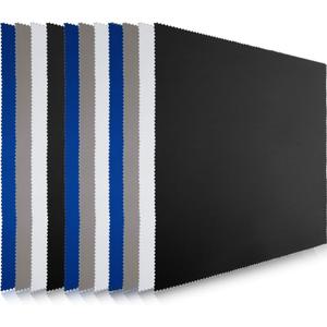 Frienda 12 Pack Large Microfiber Glass Cleaning Cloths 12 x 12 Inch Oversized Eyeglass Sunglasses Cleaning Cloths for Electronics Glasses Screens and Lenses(Black, White, Gray, Royal Blue)