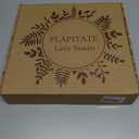 11" Lazy Susan Turntable Organizer for Table Top, Round Bamboo Lazy Susan Turntable for Cabinet with Handle, Home Kitchen, Pantry, Dining, Bathroom Vanity, Spice Organization, Wooden Decor