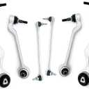 Chefull Front Suspension Kit Upper Control Arm with Ball Joint Assembly E90 Stabilizer Link Inner Outer Tie Rod End Compatible with BMW 128i 135i 325i 328i 330i 335d 335i 335is 2006-2015 (2WD Only)