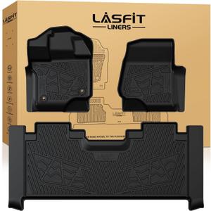 LASFIT Floor Mats for 20152026 Ford F-150 SuperCab Carpet Floor, Custom Fit F150 Super Cab TPE Floor Liners All Weather Protector, Full Caverage Professional Protection Waterproof & Easy Clean