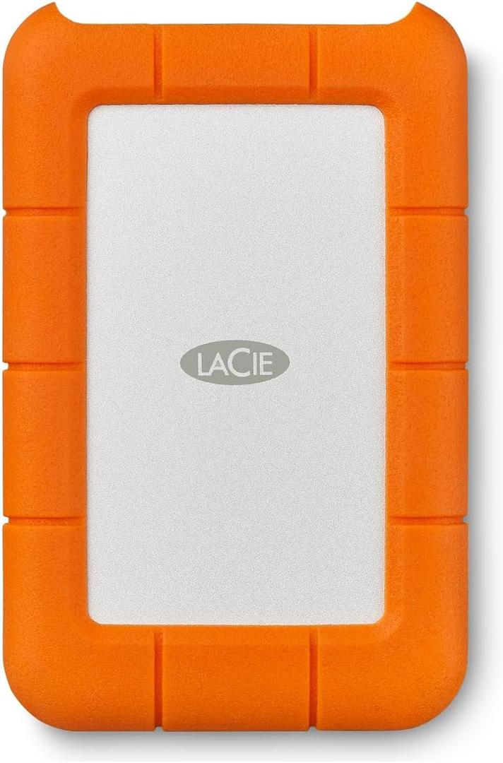 LaCie Rugged Mini, 1TB, 2.5", Portable External Hard Drive, for PC Mac iPad and iPhone, Data Rescue Service (LAC301558)