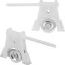 2 Pack Sliding Screen Door Lower Roller Assembly, Compatible with Andersen Part #1997310 (1991 to Present), Durable Wear-Resistant Wheels, Adjustable Vertical Height Wheels, Smooth Sliding, White