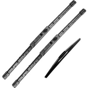 3Pcs Windshield Wiper Blades for Mitsubishi Outlander Sport 2011-2020, Original Equipment Automotive Replacement Windshield Wiper Blades for My Car - 24"/21"/10" (Set of 3) U/J HOOK
