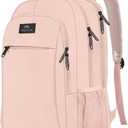 MATEIN 15.6 inch Laptop Backpack, Cute Slim Computer Travel Backpack, Carry On Casual Daypack Bag Gifts for Women Teacher Nurse, Pink