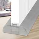 fowong Door Draft Stopper for Bottom of Door 30" Adjustable Noise Blocker Reduce Cold Air, Soundproofing Sweep Seal Large Gap up to 1.7", Easy to Install, Grey (Gray)