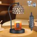 Dimmable Electric Candle Warmer Lamp with Timer Home Decor Wax Melts Warmer for Jar Scented Candles Mother's Day Thanksgiving Christmas Day Gift for Women with 2 Bulbs
