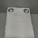 NICETOWN 100% Blackout Window Curtain Panels, Cold and Full Light Blocking Drapes with Black Liner for Nursery, 84 inches Drop Thermal Insulated Draperies (White, 2 Pieces, 52 Wide Each Panel)