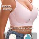 Womens Deep V Bras Wireless Comfortable Bra Supportive No Underwire Bras Tshirt Push Up Bralettes Plunge Seamless Bra (Pink, M)