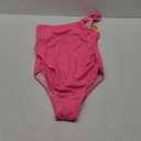 Summer Mae Maternity Swimsuit One Piece One Shoulder Ribbed Pregnancy Bathing Suit, Size Medium