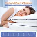 MZOIMZO Bed Pillows for Sleeping- Medium Soft, Queen Size Set of 2, Cooling Hotel Quality for Back, Stomach or Side Sleepers (White)