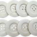 20 Pack Wooden Sewing Buttons, 2.36 Inch Round, 4 Holes, 60mm Large Size for Crafts, DIY Clothing, Bag Decoration, (Natural Wood)