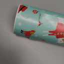 American Greetings Jumbo Reversible Christmas Wrapping Paper Roll, Puppy Dogs and Santa Paws Holiday Gift Wrap (175 sq. ft., 1 Extra Large Roll-30 in. x 70 ft.) Mint Green, Red, and White