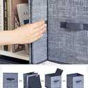Large Storage Baskets- 10x10x11 inch Storage Bins for Shelves and Closet Organizing, Foldable Fabric Bin for Home Organization Clothes and Laundry (6-Pack, Blue &Gray)