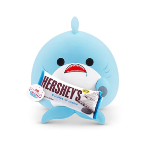 Snackles Series 2 Shark & Hershey (Cookies n Cream) 16 Inch Plush by ZURU, Ultra Soft Plush, Collectible Plush with Real Licensed Brands, Stuffed Animal, Giftable