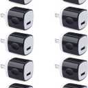 Wall Adapter 10 Pack,UorMe 1A 5V Single Port Charger Power USB Plug Charging Cube Block Box Compatible iPhone 14 13 12 SE 11, Galaxy S23 Ultra S22 S21 FE S10e S9 A13 A03s A71 A51 Note20 Google 8A 7A