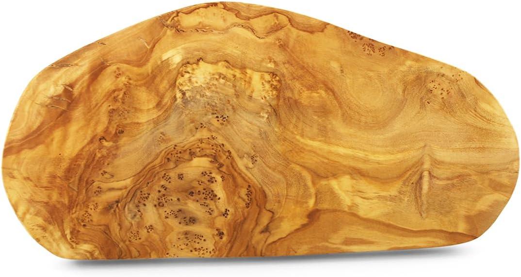 Thirteen Chefs Olive Wood Cheese Board 12 Inch Long - Beautiful Wooden Serving Board for Charcuterie, Snacks, Appetizers and Parties - Tramanto (12" x 6")