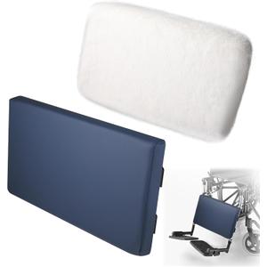 Wheelchair Leg Rest Support Pad with Removable Faux Sheepskin Cover, 16" All-Season Leg Rest Cushion for Seniors, &Warm Fleece Sleeve Set, Prevents Feet Sliding, Ideal Care Gift for Disabled