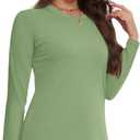 YUCOLEN Long Sleeve Shirts for Women Cotton Crewneck Casual T-Shirts Soft Basic Tee Long Sleeve Tops (Medium)