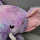 Hopearl Colorful LED Musical Stuffed Elephant Light up Singing Plush Elephish Adjustable Volume Lullaby Animated Soothe Birthday Festival for Kids Toddlers, Rainbow, 11''