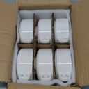 Foraineam Porcelain Bowls with Double Handles 10 Ounce White French Onion Soup Crocks Round Stackable Bowls for Soup, Cereal, Oatmeal, Set of 6