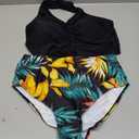 Family Matching Swimwear, Women Bikini Set (Medium, Black)