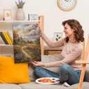 AEHIE Vintage Fall Flower Farmhouse Wall Art Decor, Autumn Cottagecore Wildflower Landscape Framed Canvas Wall Art, Farmhouse Country Fall Decorations for Home Bedroom Living Room11x14 (color 3)