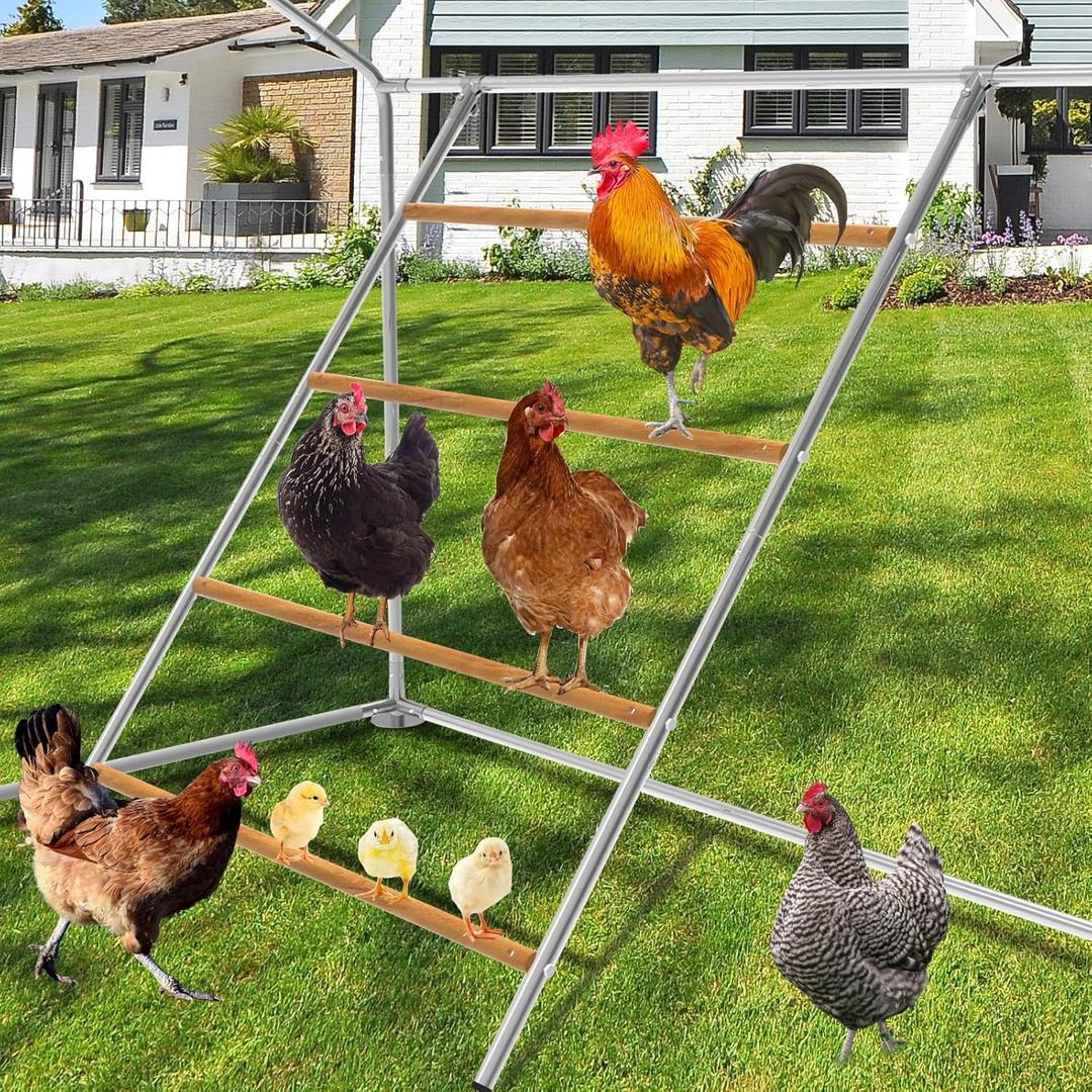 Chicken Perch,55''L x 41''W Large Chicken Roost,Sturdy Chicken Roosting Bars for Backyard Poultry,Large Chicken Perch for Coop,Roosting Bars for Chickens in Coop