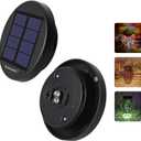 Solar Lights Replacement Parts for Lanterns: 2.83 in Replacement Tops with Warm White & RGB LED Light for Outdoor-2 Pack Waterproof Lid Caps for 2.36 in, 2.42 in, 2.5 in, 2.76 in, 2.83 in Lantern Port