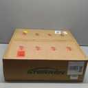 STERREN RGB Ceiling Fans with Lights, 20'' Smart LED Ceiling Fan with Remote/APP Control, Modern Low Profile Bladeless Chandelier Fan, Dimmable White Fandelier for Bedroom, Living Room, Kitchen 