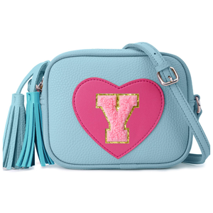 OYLOLA 3 4 5 6 7 8 Year Old Girl Birthday Gifts Initial Toddler Girl Purse Kids Purse Toddler Girls Gift Heart Purse Blue Y 