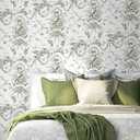 CiCiwind 197"16" Wallpaper Toile Peel and Stick Wallpaper White and Pink Wallpaper Vintage French Wallpaper Pink Contact Paper Self Adhesive Removable Wallpaper for Bedroom Living Room Walls Decor
