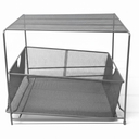 Amazon Basics Mesh Sliding Basket Organizer, Silver, Brand New