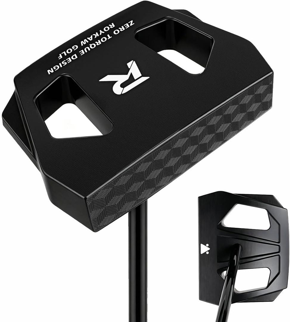 Zero Torque Golf Putter, 35’’ Right Handed Straight Putting, Mallet Center Shaft Golf Putter, High Forgiveness and Low Deviation