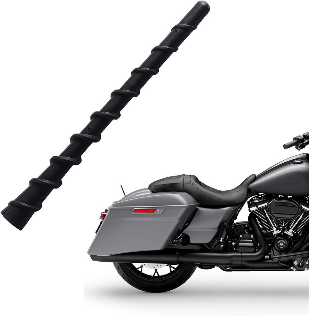 Jamcar Short Motorcycle Antenna for Harley Davidson Accessories Tour Electra Road Street Glide Trike Ultra Classic CVO 1989-2026, 7" Rubber Antenna Replacement for Reception