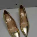 Sam Edelman Women's Vienna Pump Amber Gold Leather 6 Medium