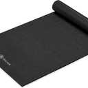 Gaiam Yoga Mat - Premium 5mm Solid Thick Non Slip Exercise & Fitness Mat for All Types of Yoga, Pilates & Floor Workouts (68" x 24" x 5mm) (Black)