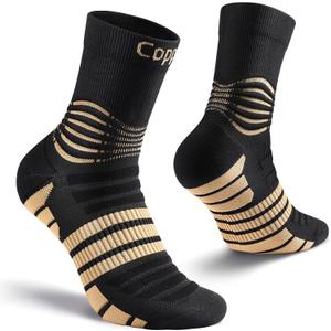 NEENCA Professional Copper Compression Socks, Medical Ankle Support Socks for Injuries Recovery & Pain Relief, Women & Men Circulation, Swelling, Runner, Travel, Pregnancy, Flying1 Pair, 20-30 mmHg (Large)