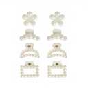 8 Pcs French Mini Pearl Hair Clips for Women Girls Resin Cute Claw Clips Non Slip Small Hair Styling Accessories