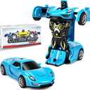 Gifts Toys for 3-5 Year Old Boys, Friction Powered Car Toys, Transforming Toys Cars for 3-7 Year Old Boy, Aged 3, 4, 5,6 Year Old Gifts for Kids ChristmasEaster, and Birthday. (Blue)