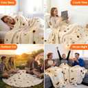 CASOFU Burrito Tortilla Throw Blanket 71 inches for Adult Kids, Novelty Tortilla Wrap Blanket Funny Gifts for Women Men Teens, 285GSM Soft Flannel Taco Blanket Birthday Gifts for Boys Girls(Beige)