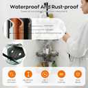 Corner Shower Caddy, Extendable Rustproof Shower Organizer Adjustable 4-Tier Bathroom Shelves Anti-Tipping Bathtub Shampoo Storage Floor Standing Bath Rack Shower Shelf with Soap Dish, Black 